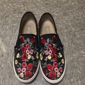 Floral slip ons